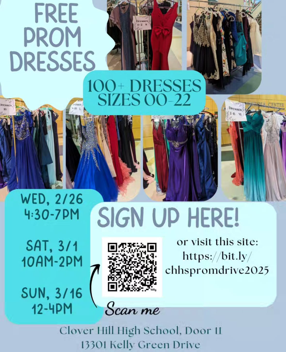 Flyer advertising the free Prom dresses